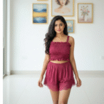 5 Parts Nighty Maroon - Image 3