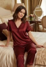 7 Part Nightwear - Maroon - Image 2