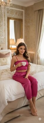 7 Part Nightwear - Pink - Image 4