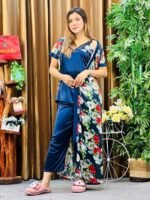 3 Part Print Nightwear Short Sleeves