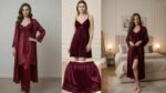 Peacock Luxury 4 Part Nightwear Set