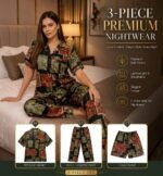 Chinese 3 Part Print PJ Set - Image 2